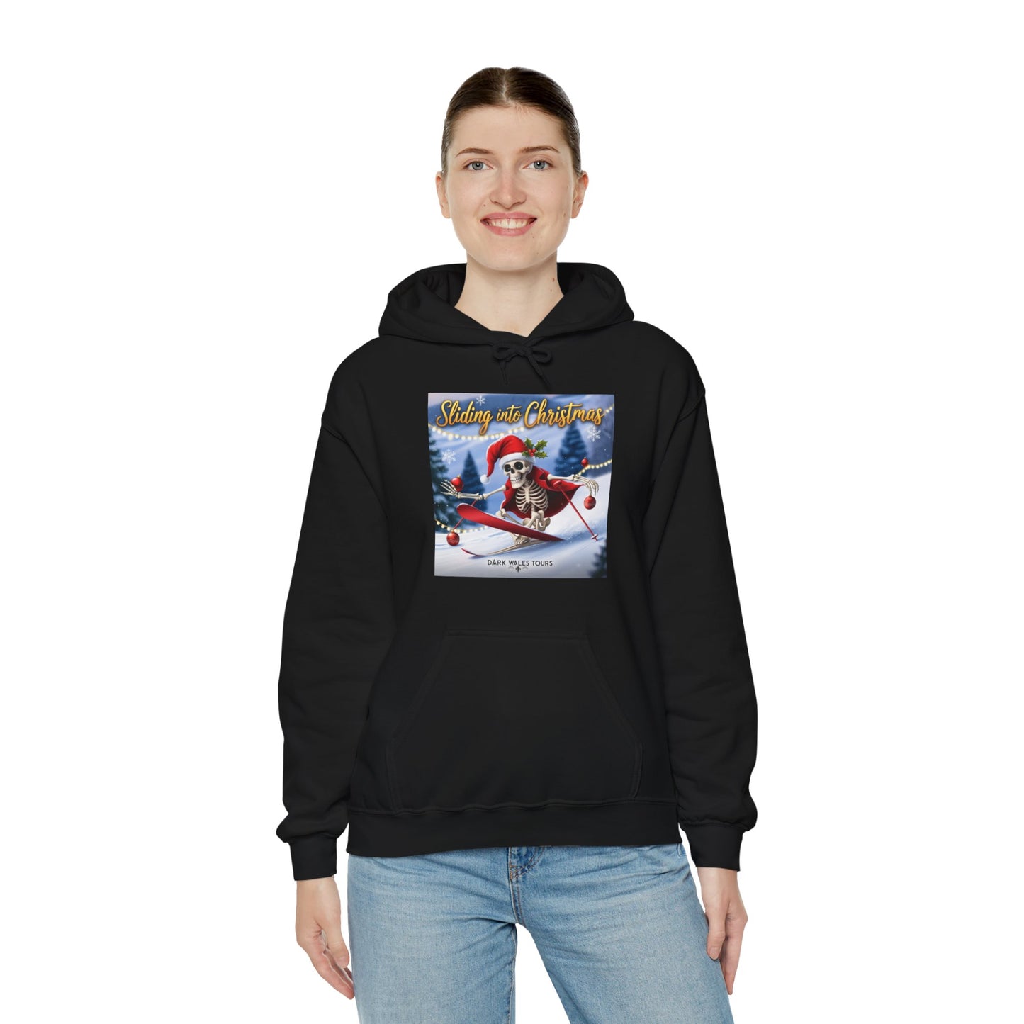 Sliding into Christmas Unisex Hooded Sweatshirt