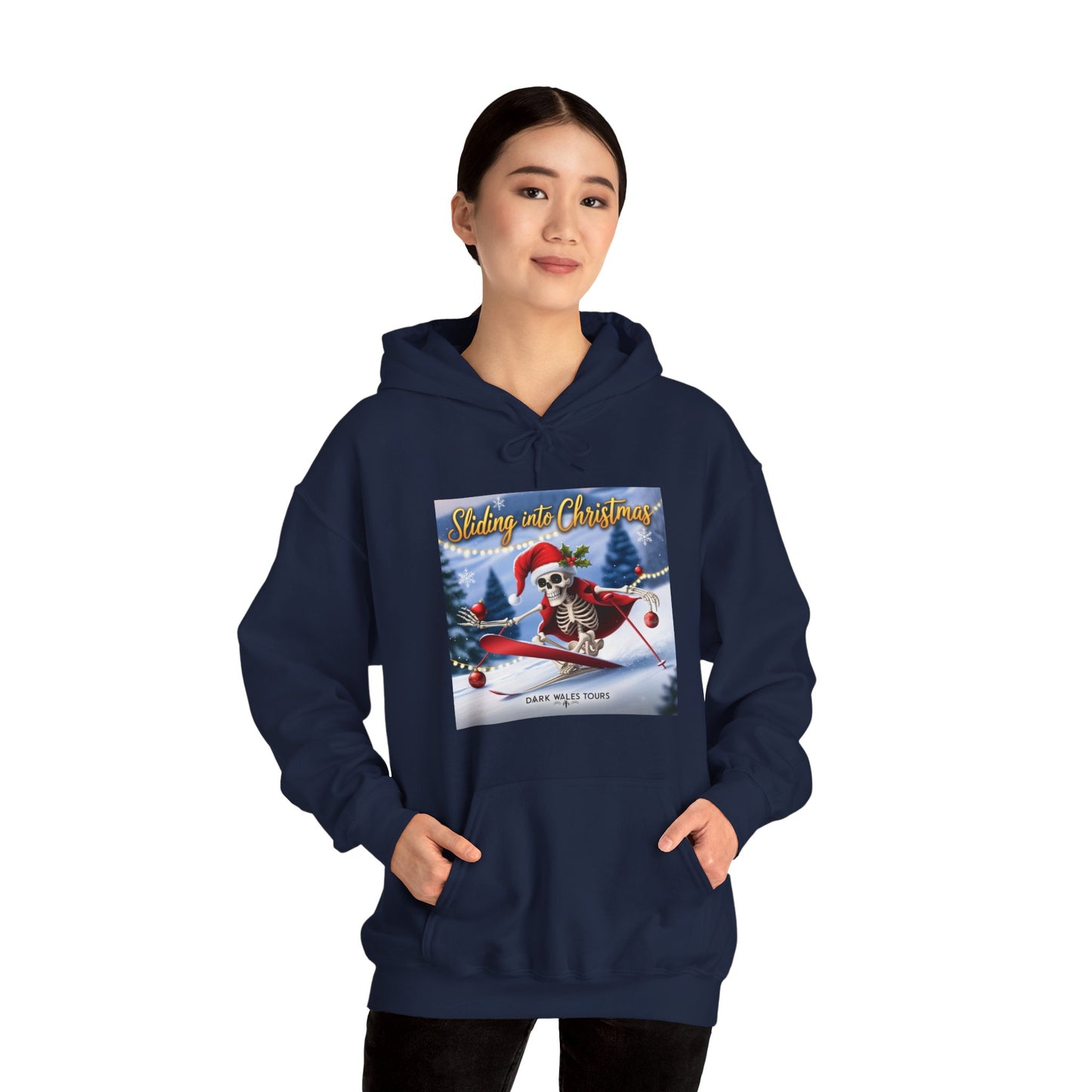 Sliding into Christmas Unisex Hooded Sweatshirt