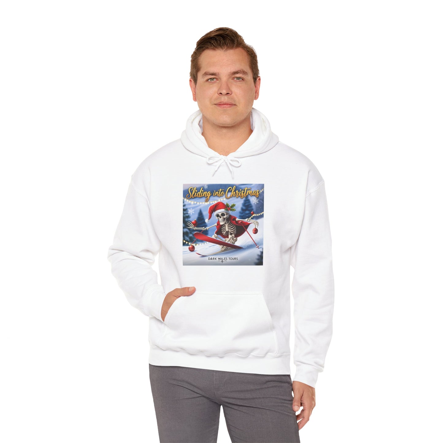 Sliding into Christmas Unisex Hooded Sweatshirt