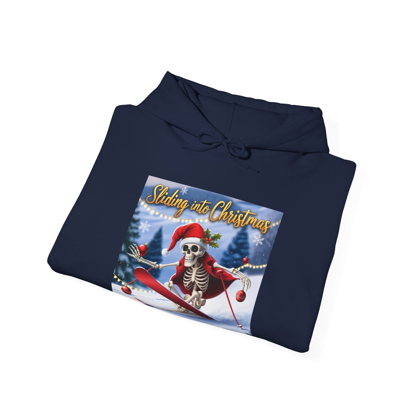 Sliding into Christmas Unisex Hooded Sweatshirt