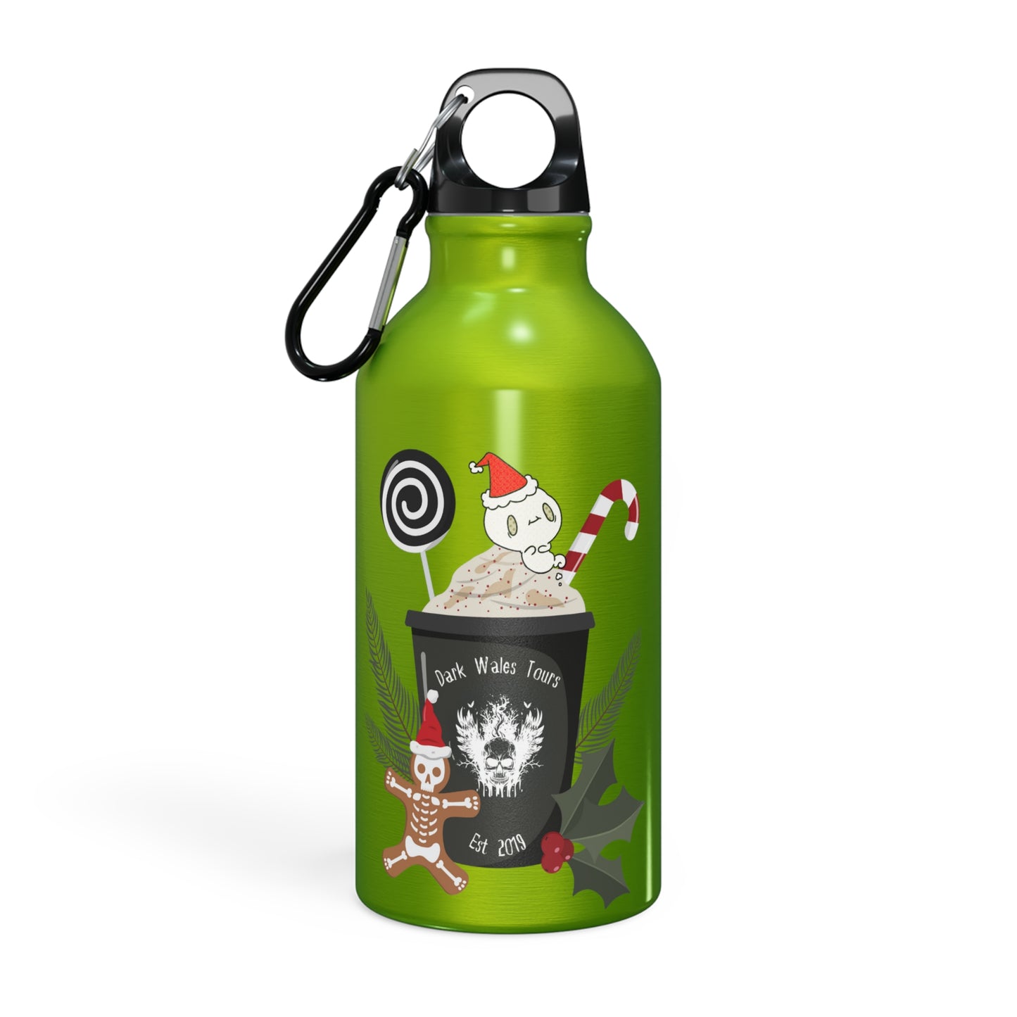 Dark Wales Christmas Sports Bottle