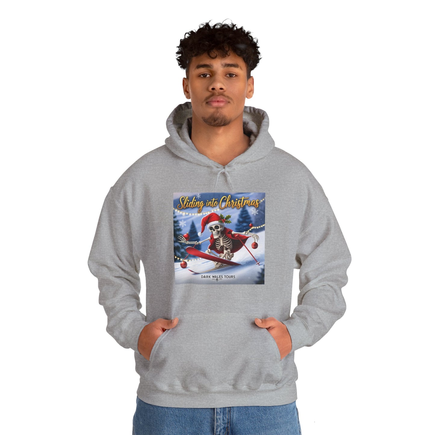 Sliding into Christmas Unisex Hooded Sweatshirt