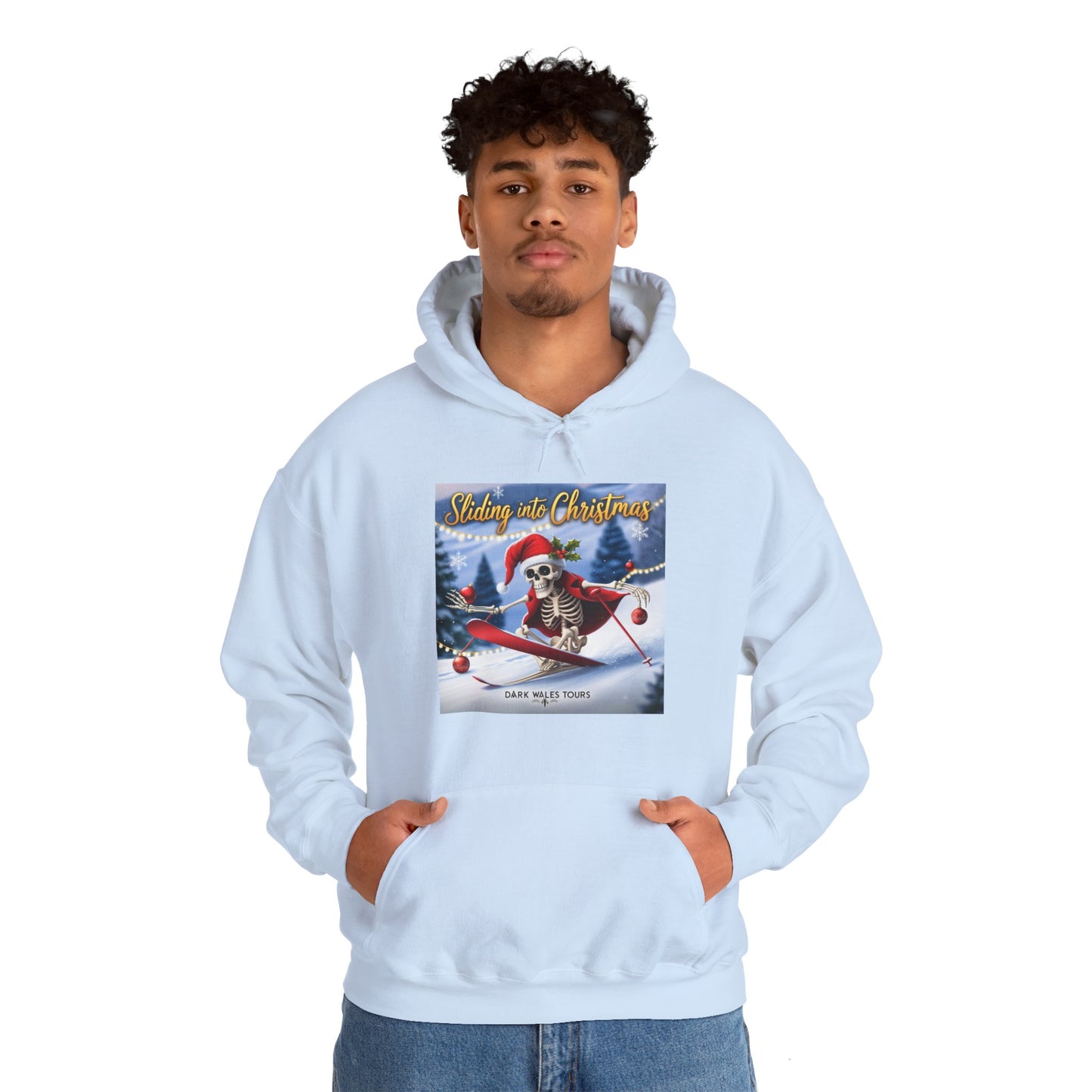 Sliding into Christmas Unisex Hooded Sweatshirt