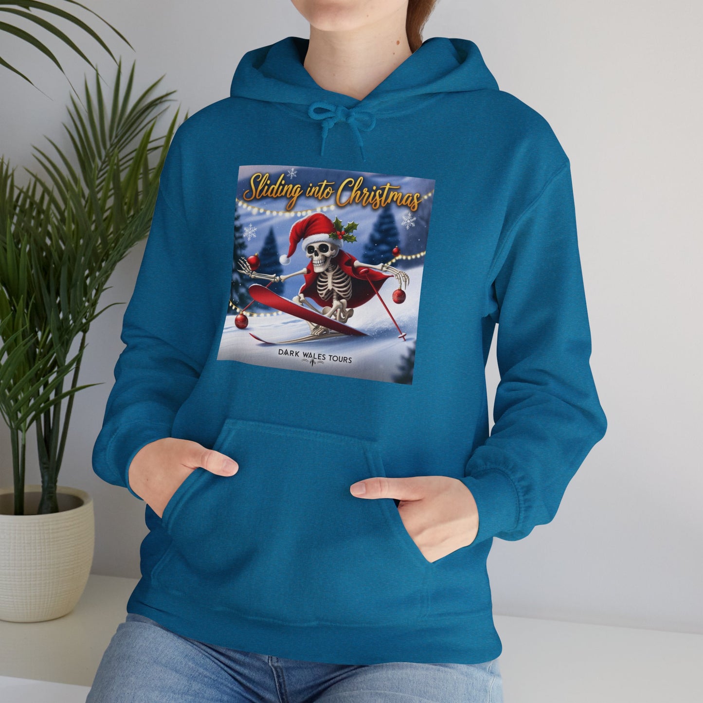 Sliding into Christmas Unisex Hooded Sweatshirt