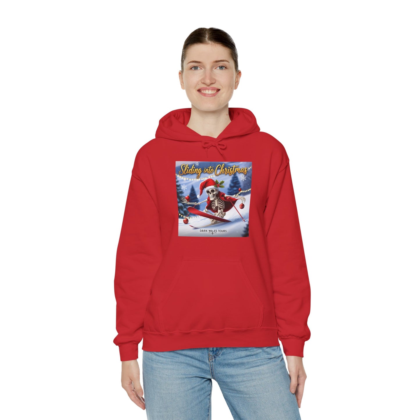 Sliding into Christmas Unisex Hooded Sweatshirt