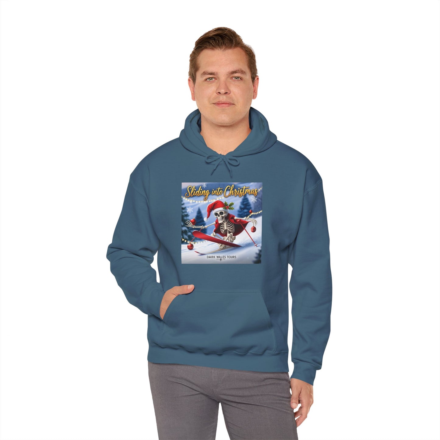 Sliding into Christmas Unisex Hooded Sweatshirt