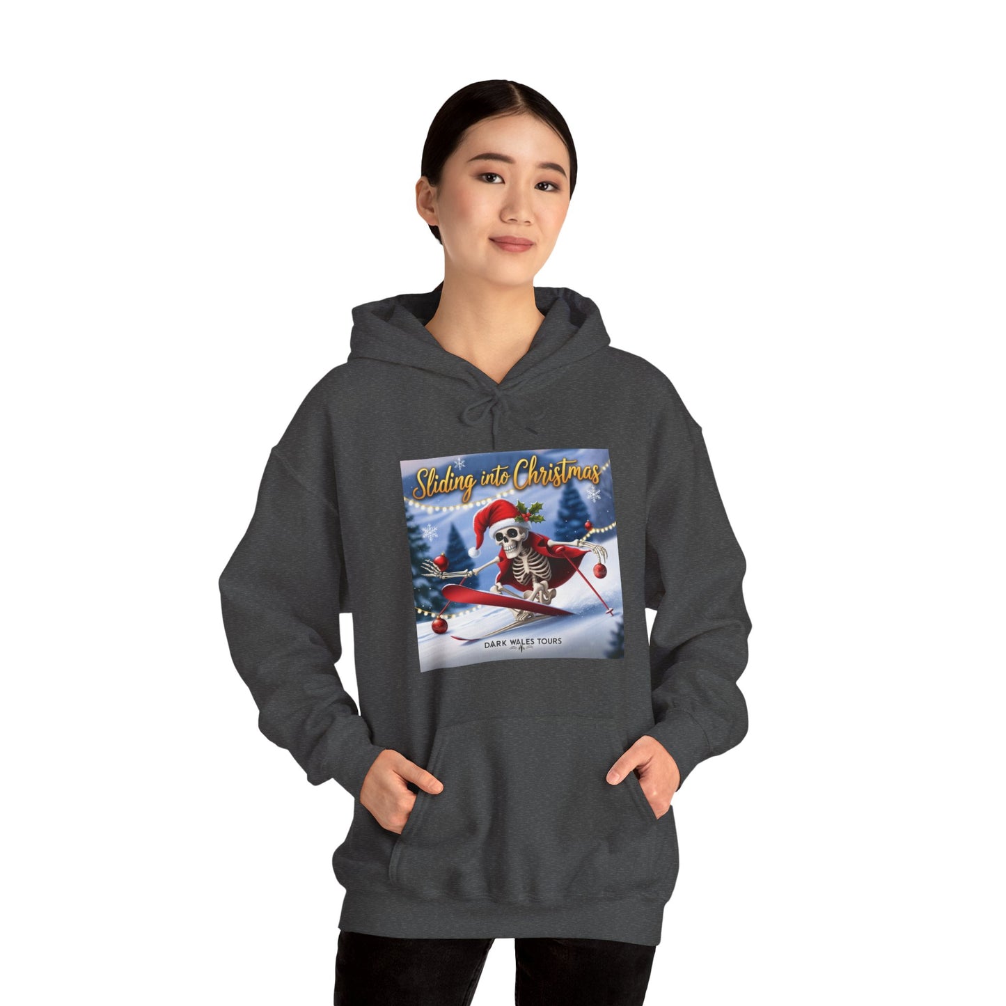 Sliding into Christmas Unisex Hooded Sweatshirt