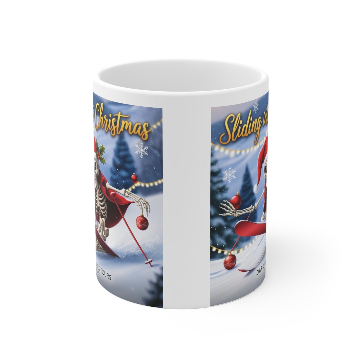 Sliding into Christmas White Mug