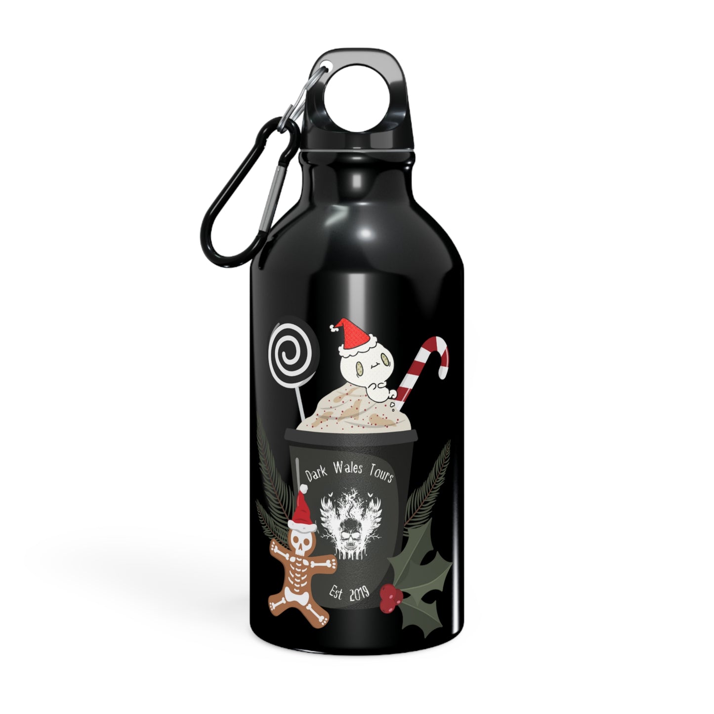 Dark Wales Christmas Sports Bottle