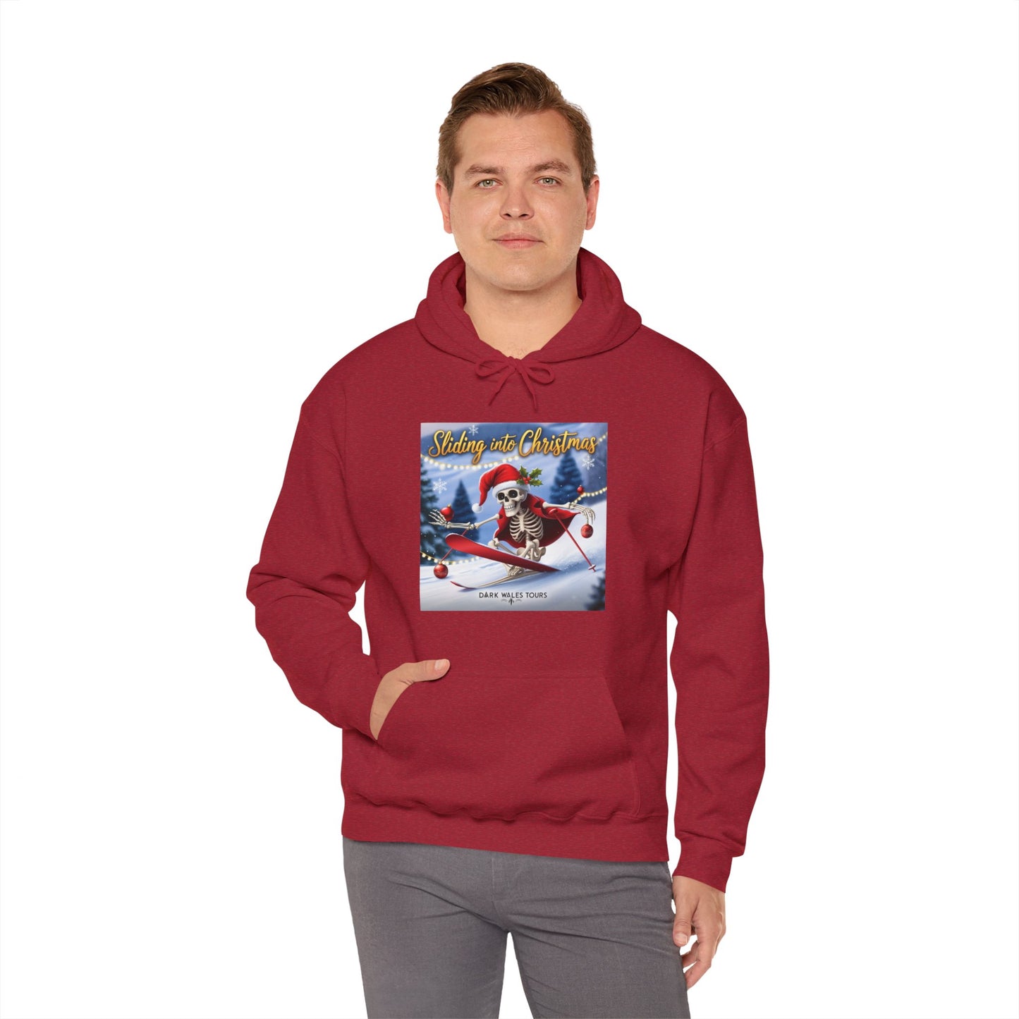 Sliding into Christmas Unisex Hooded Sweatshirt