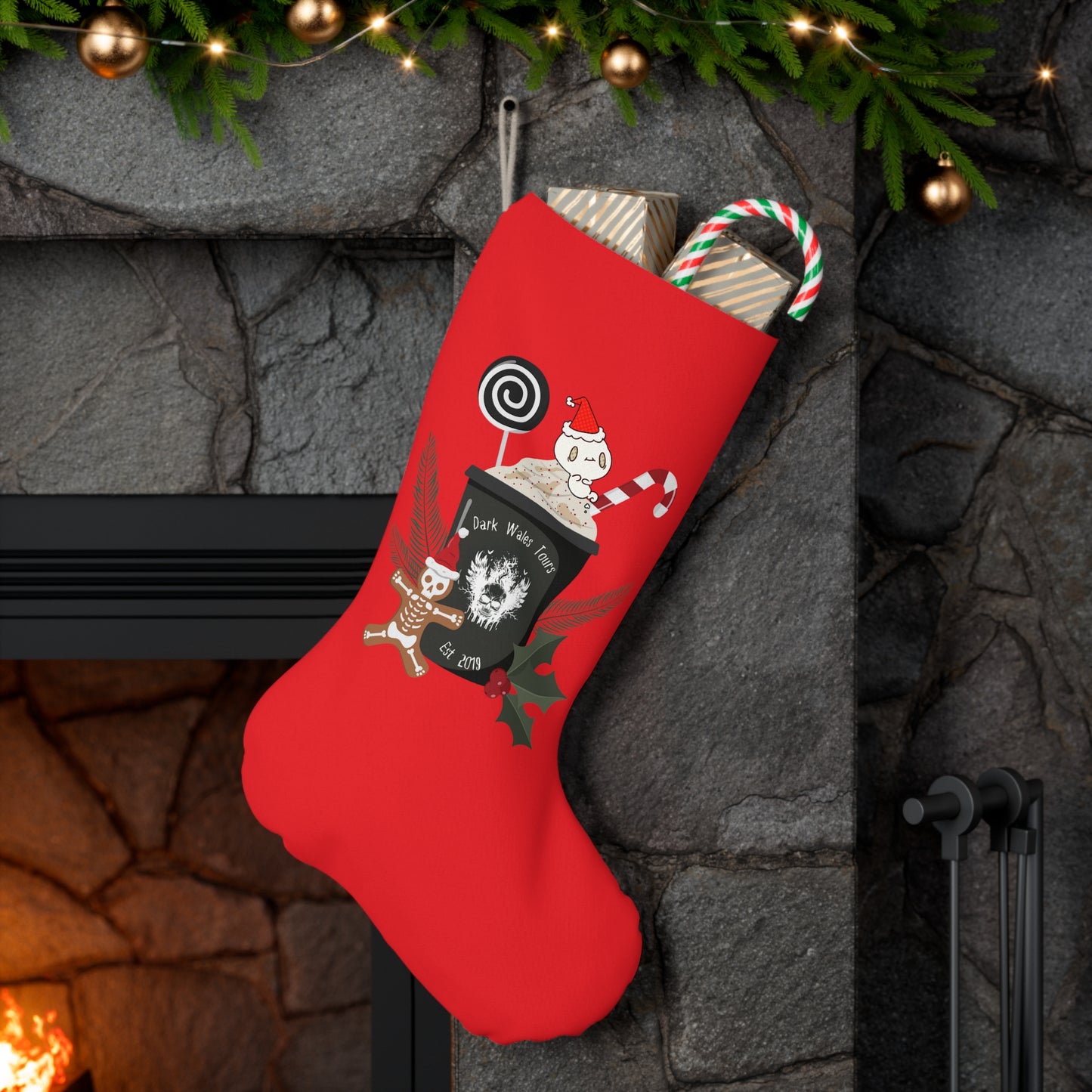 Dark Wales Christmas Spooky Latte Stocking